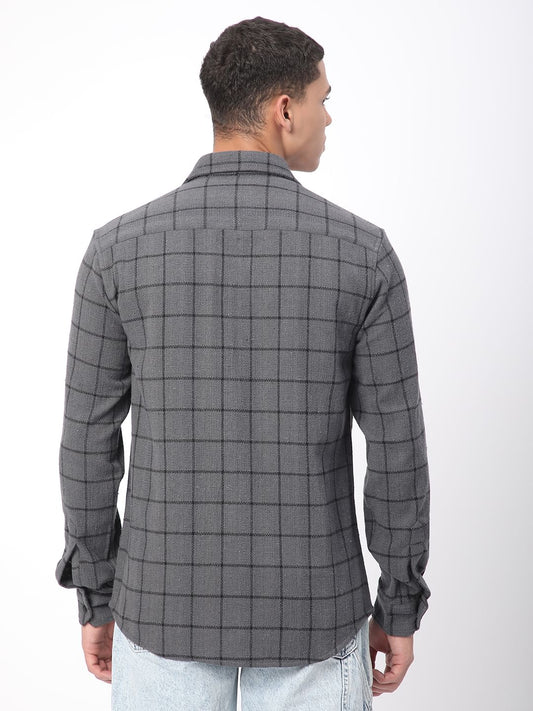 Burlap Graphite Black Checkered Shirt