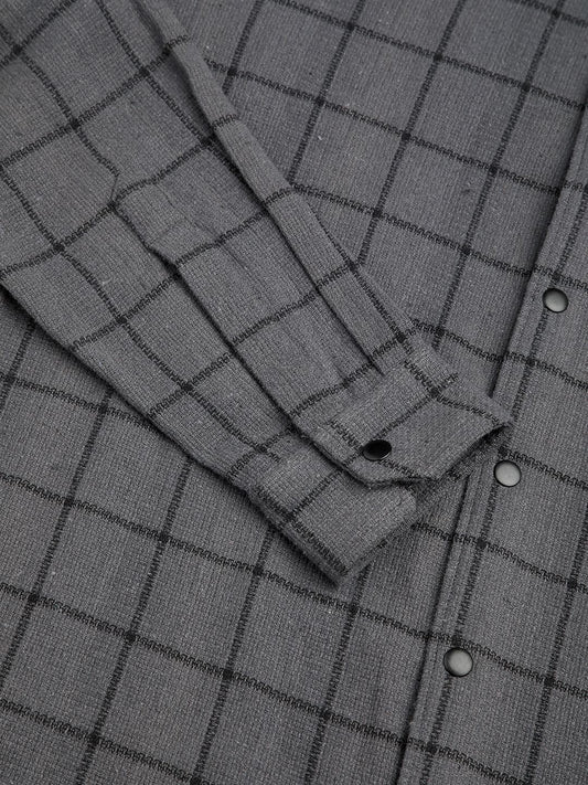 Burlap Graphite Black Checkered Shirt