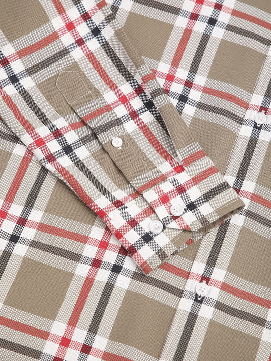 Premium Cotton Opulent Tartanique Olive Checkered Shirt