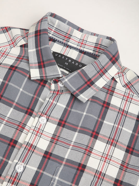 Opulent Tartanique Grey Checkered Shirt