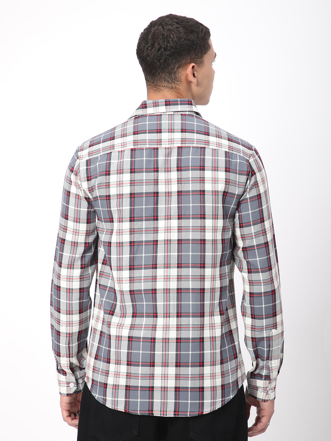 Opulent Tartanique Grey Checkered Shirt