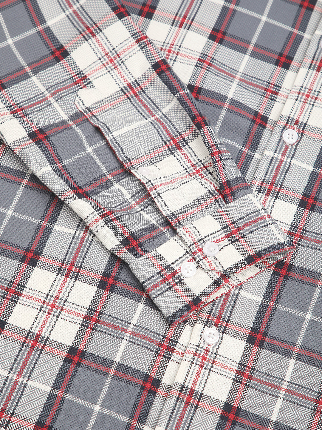 Opulent Tartanique Grey Checkered Shirt