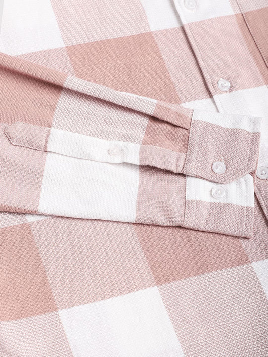 Premium Cotton Rose Pink & White Tartan Checkered Shirt