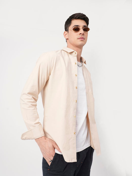 Elegant Beige Overshirt