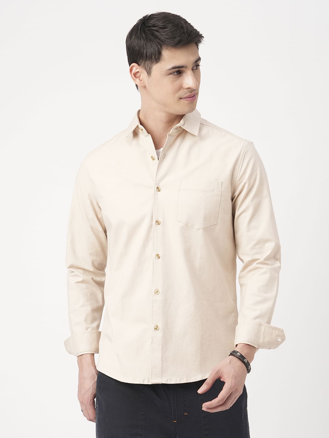 Elegant Beige Overshirt
