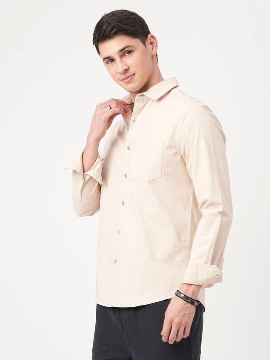 Elegant Beige Overshirt