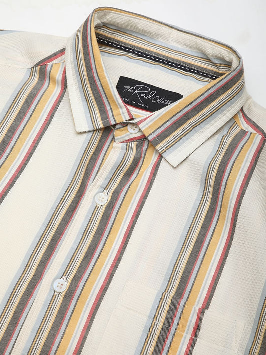 Alluring White Line Striped Shirt