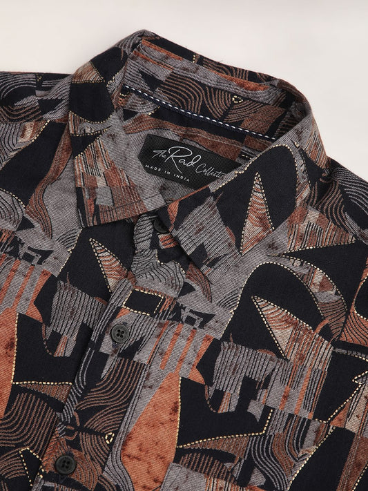 Fusion Hues Foil Printed Shirt