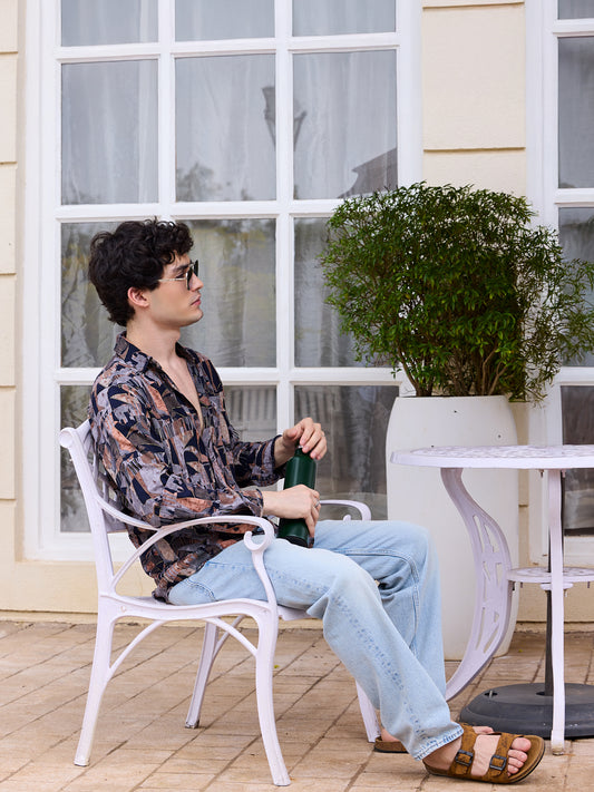 Fusion Hues Foil Printed Shirt