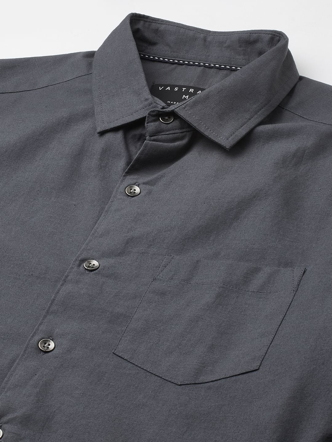 Swish Slate Grey Solid Shirt