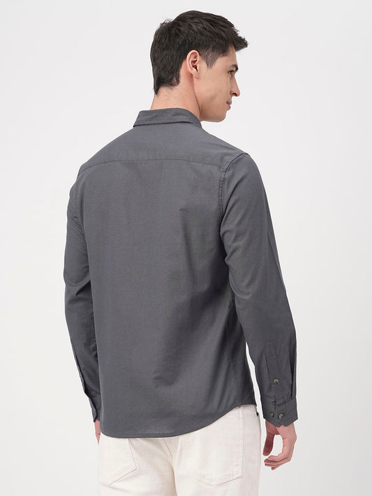 Swish Slate Grey Solid Shirt