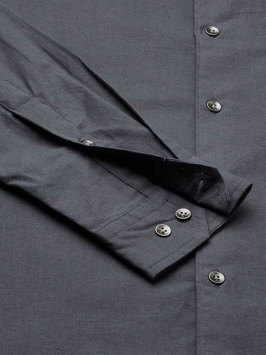 Swish Slate Grey Solid Shirt