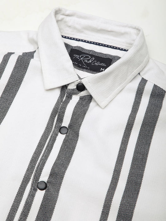 Haute Monochrome Striped Corduroy Shirt