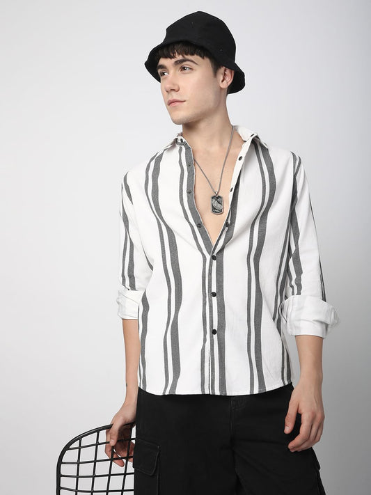 Haute Monochrome Striped Corduroy Shirt