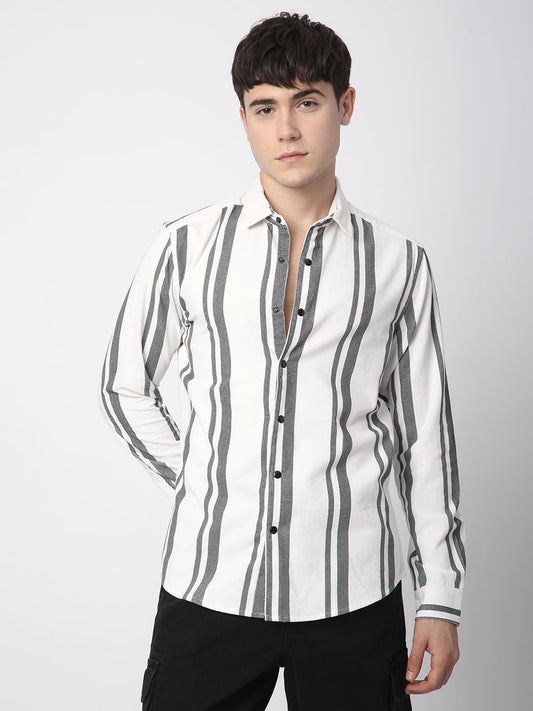 Haute Monochrome Striped Corduroy Shirt