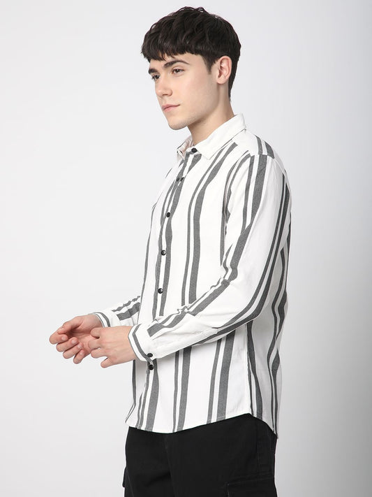 Haute Monochrome Striped Corduroy Shirt