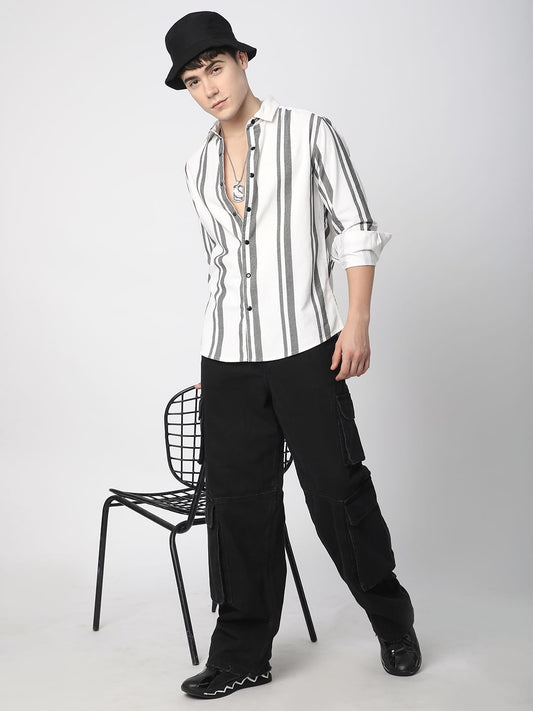 Haute Monochrome Striped Corduroy Shirt