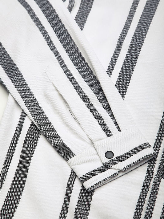 Haute Monochrome Striped Corduroy Shirt