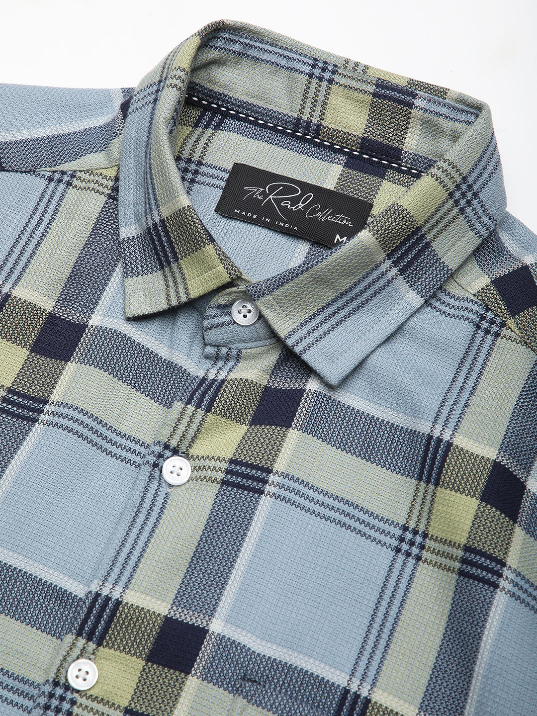Premium Cotton Blue & Green Tartan Checks Shirt