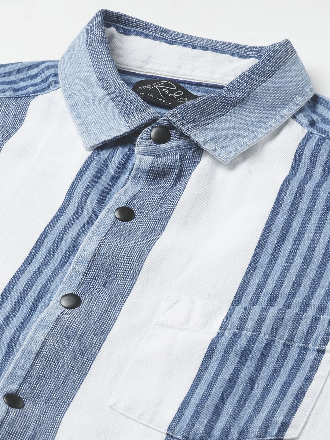Denim Elegance Striped Shirt