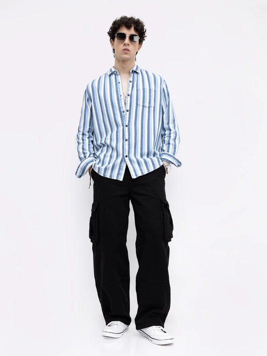 Denim Elegance Regency Stripe Shirt