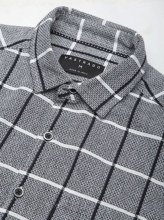 Black & White Interweave Window Checked Shirt
