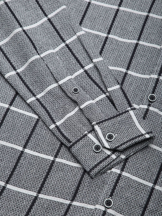 Black & White Interweave Window Checked Shirt