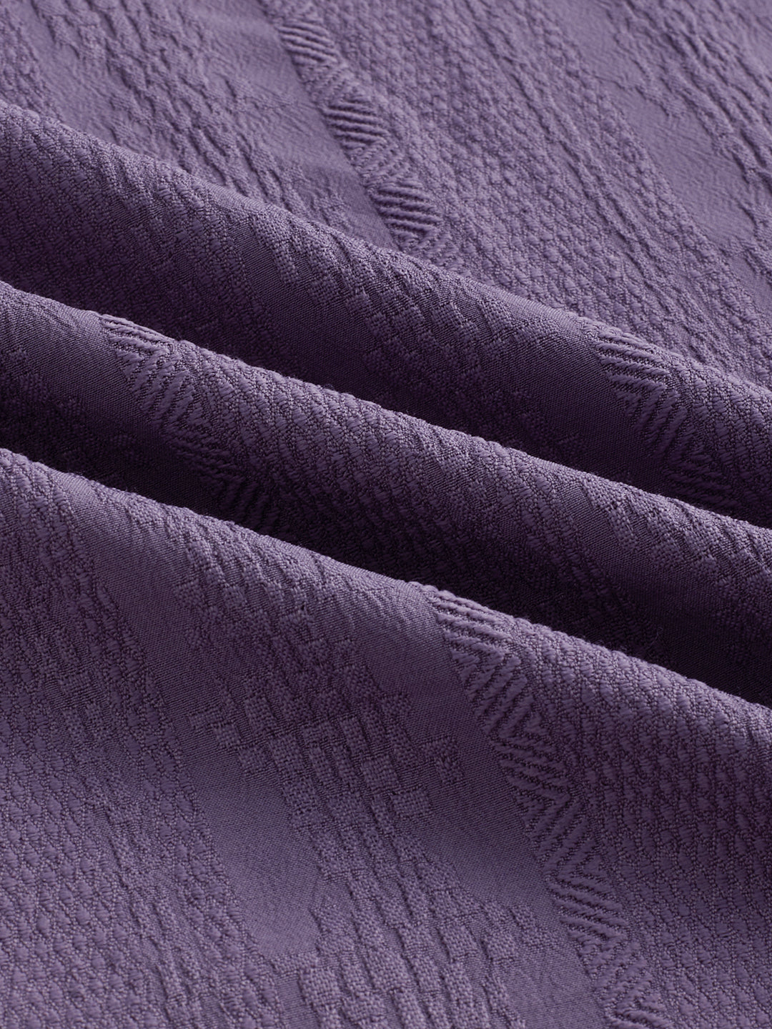 Intricate Purple Textured Shirt