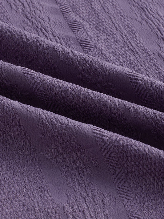 Intricate Purple Textured Shirt