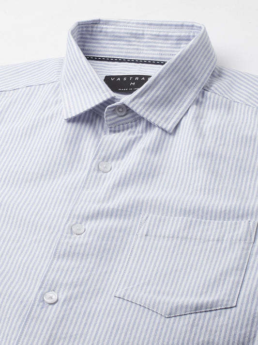 Blue & White Candy Striped Shirt