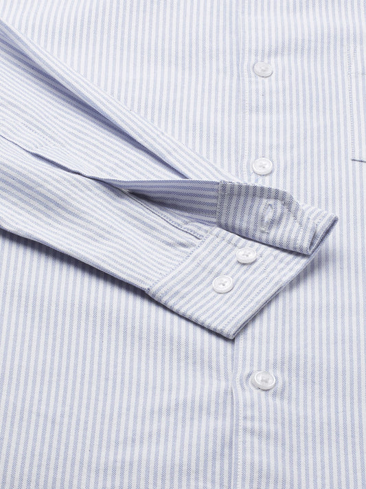 Blue & White Candy Striped Shirt