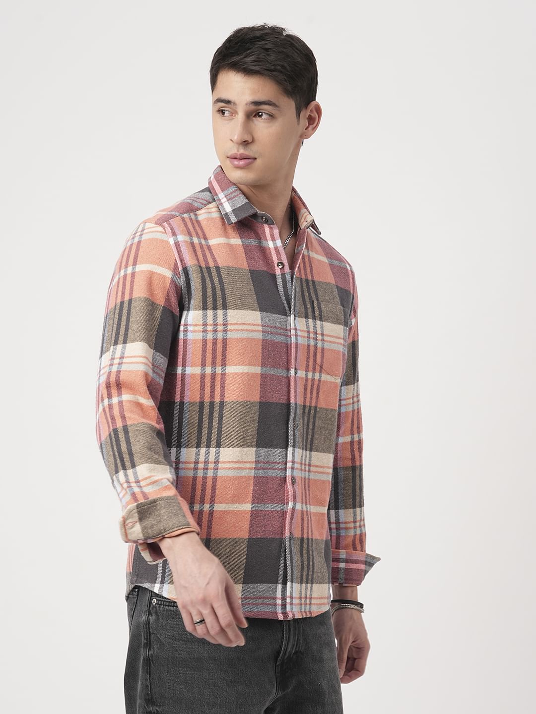 Multicolour Tartanique Checked Flannel Shirt