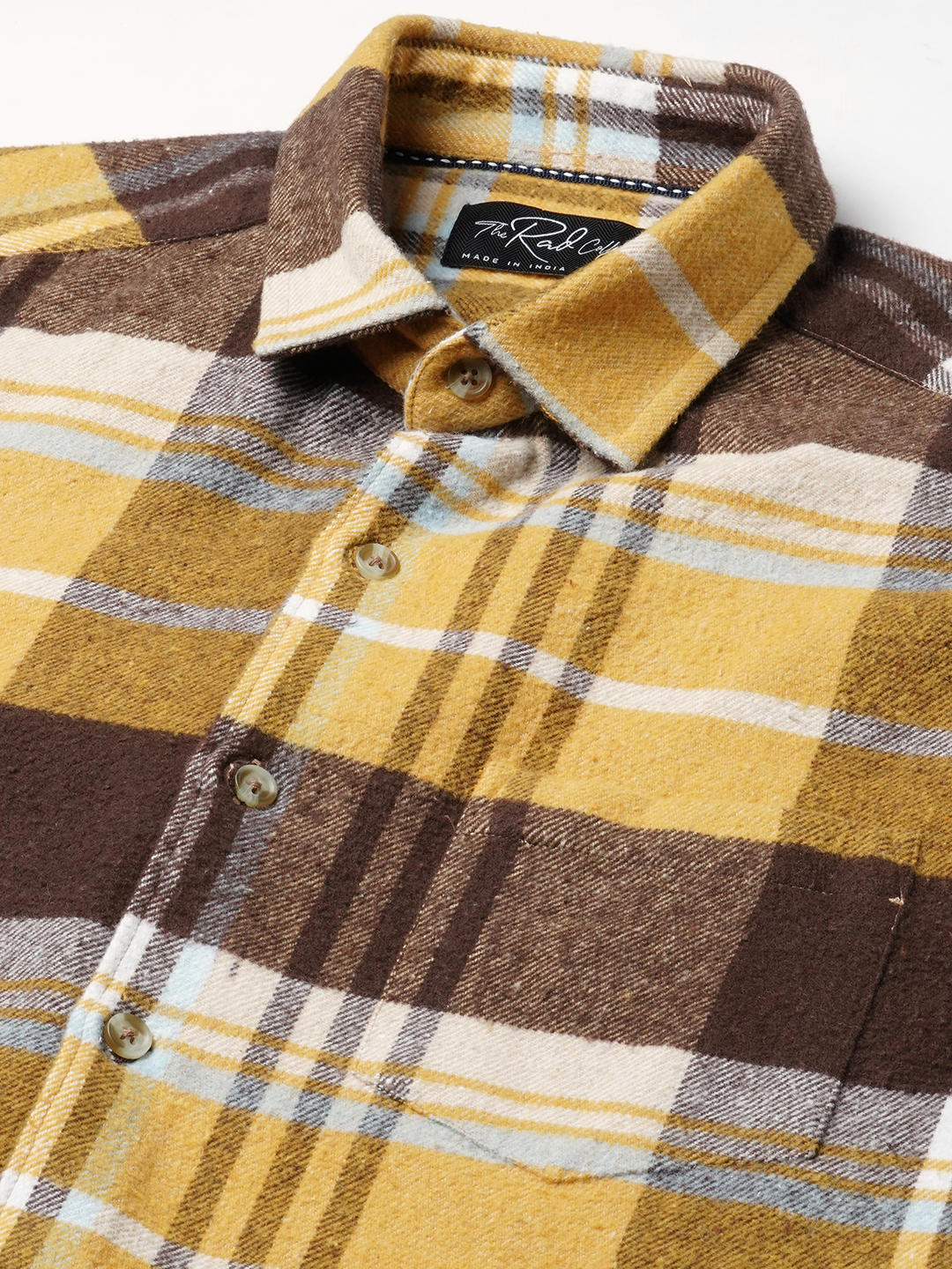 Mustard & Brown Flannel Checked Shirt