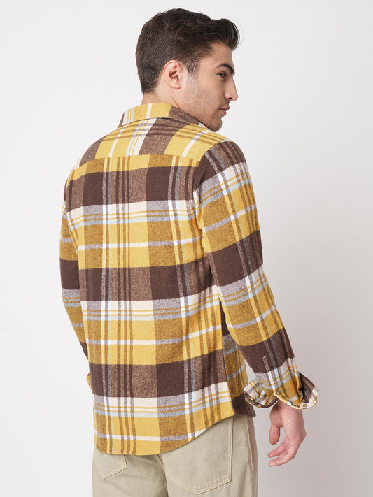 Mustard & Brown Flannel Checked Shirt