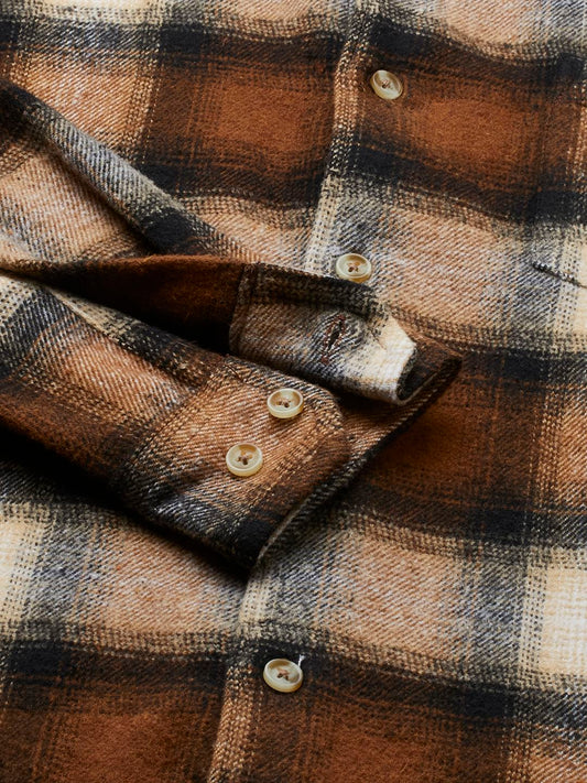 Super Soft Rust Brown Tartan Checked Flannel Shirt