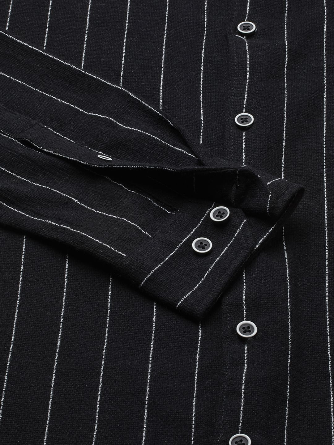 Stripe Elegance Black Shirt