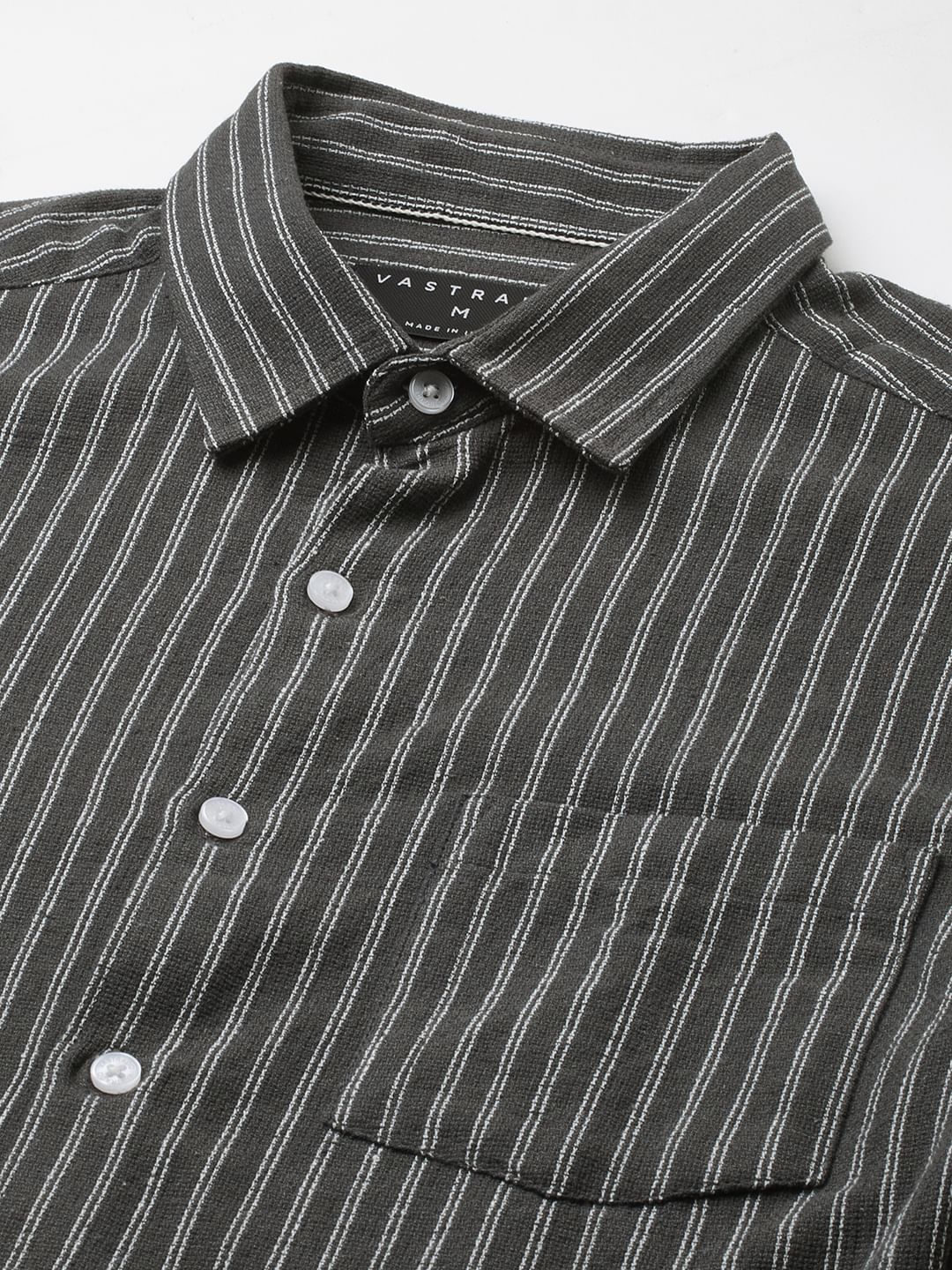 Pebble Grey Pinstripe Shirt