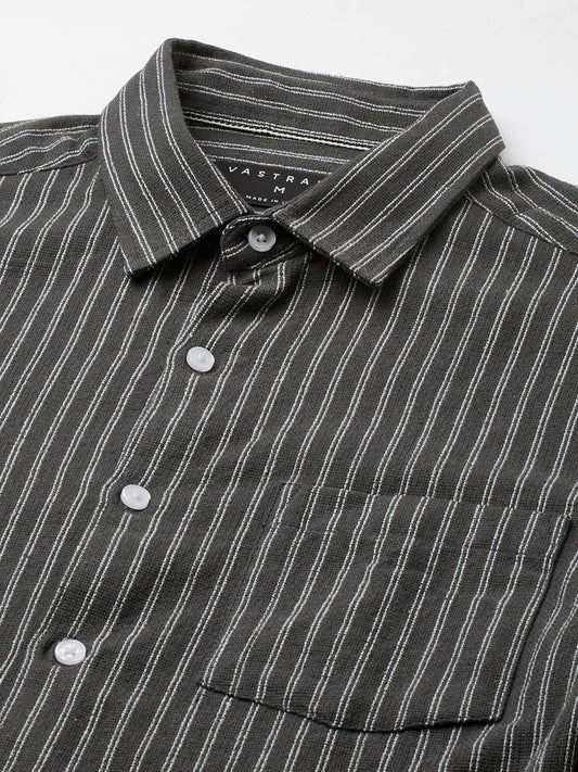 Pebble Grey Pinstripe Shirt