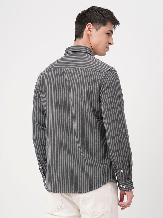 Pebble Grey Pinstripe Shirt