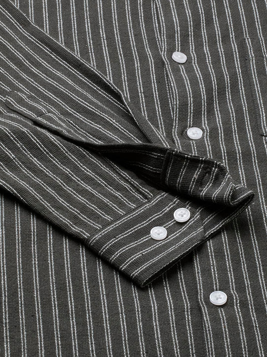 Pebble Grey Pinstripe Shirt
