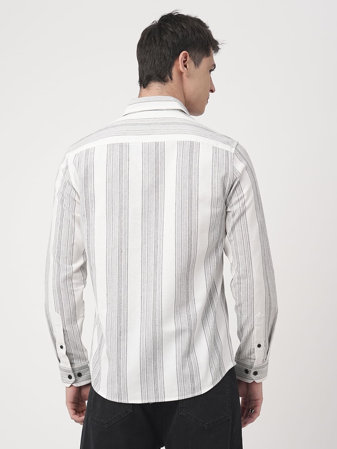 Stripe Elegance White Shirt