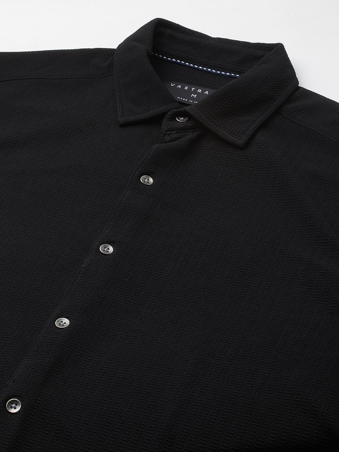Obsidian Black Textured Shirt