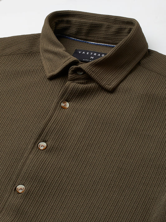 Olive Textured Shirt