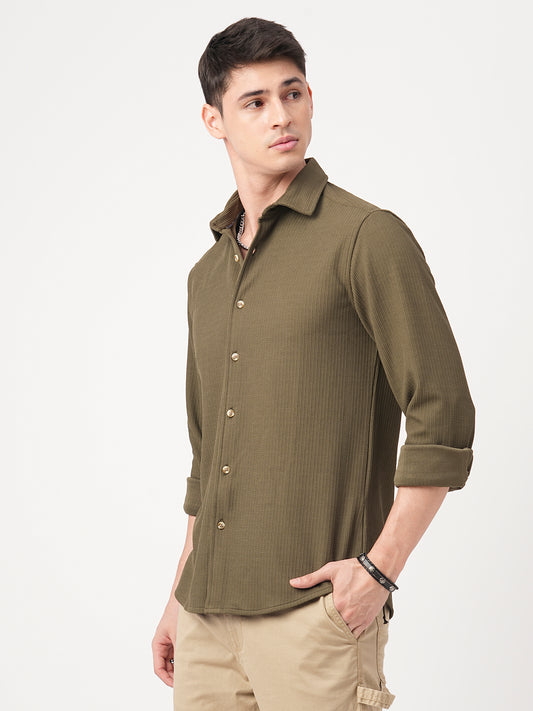 Olive Textured Shirt