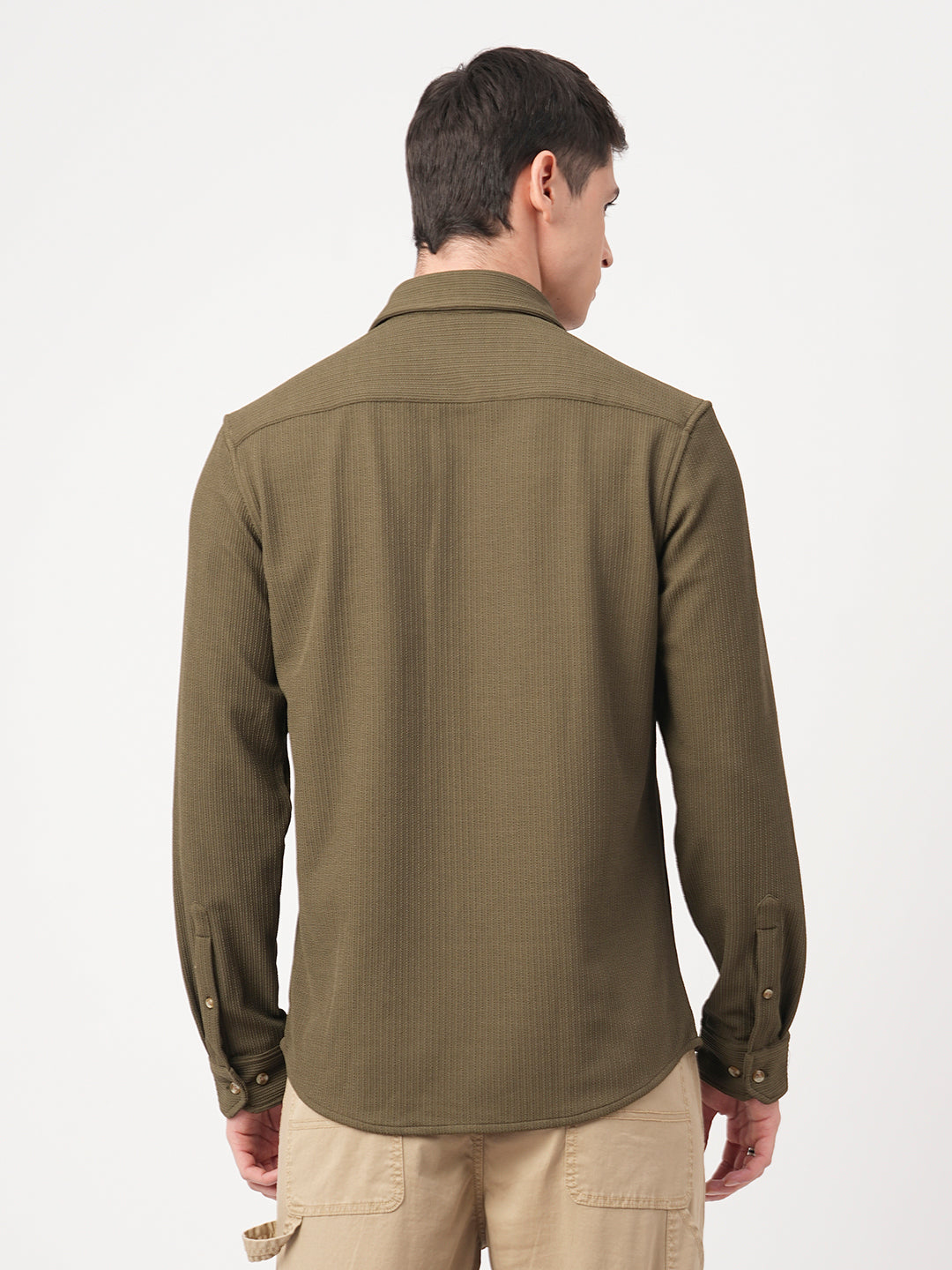 Olive Textured Shirt