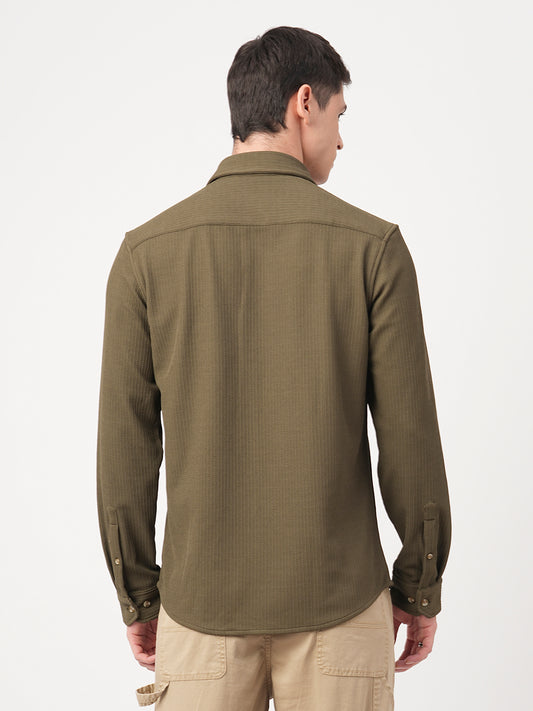 Olive Textured Shirt