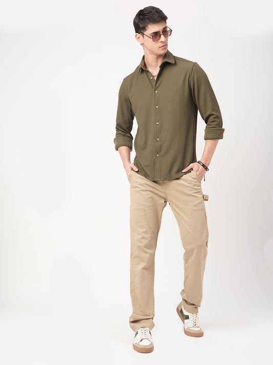 Olive Textured Shirt