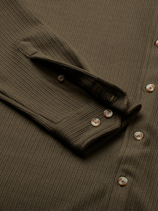 Olive Textured Shirt