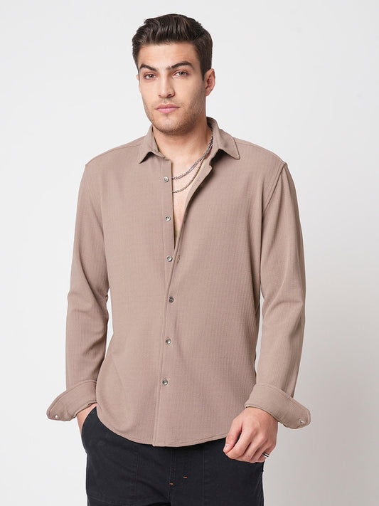 Mocha Textured Shirt