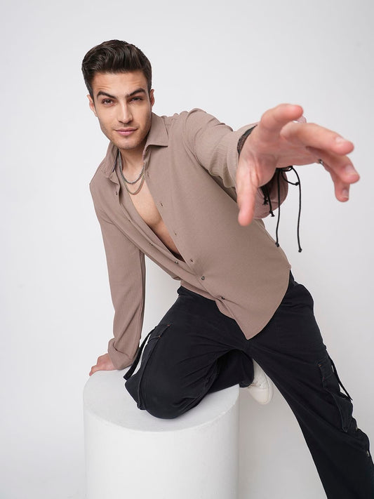 Mocha Textured Shirt
